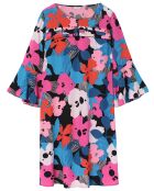 Abito rosa floreale Sandra 1