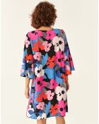 Abito rosa floreale Sandra 1