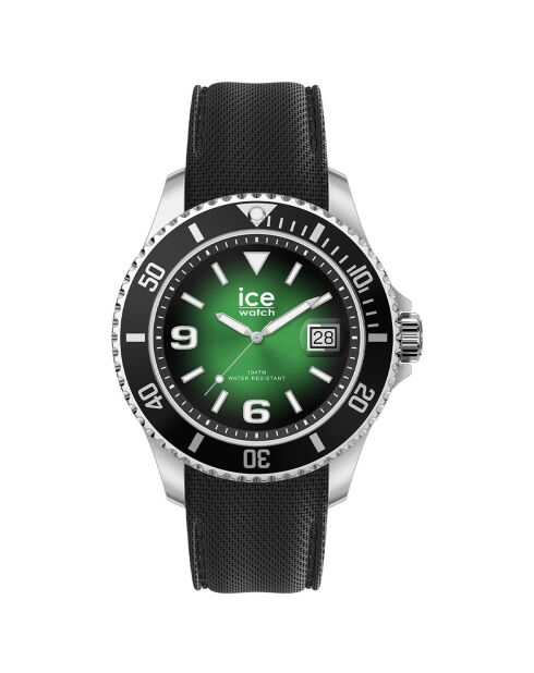 Montre Homme en Silicone Ice Steel Large 3H noire