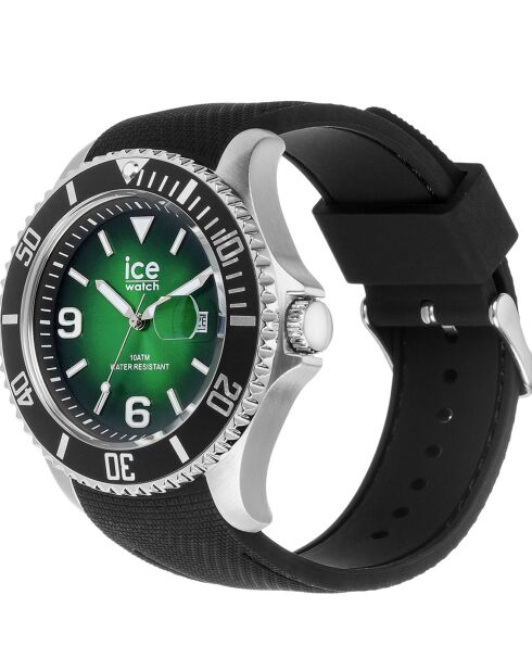 Montre Homme en Silicone Ice Steel Large 3H noire