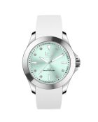 Montre Femme en Silicone Ice Steel Classic Medium 3H blanc/vert pastel