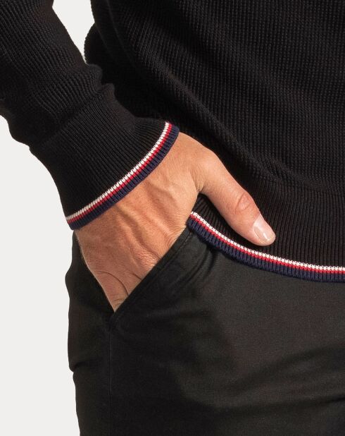 Pull Col zippé Pulse noir
