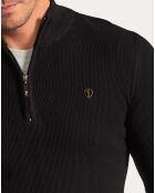 Pull Col zippé Pulse noir