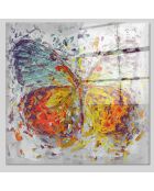 Impression sur verre papillon abstrait