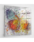 Impression sur verre papillon abstrait