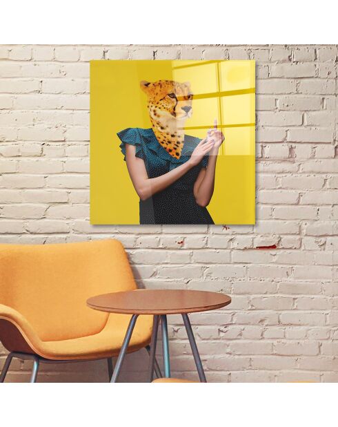 Stampa su vetro Panther - 50x50 cm