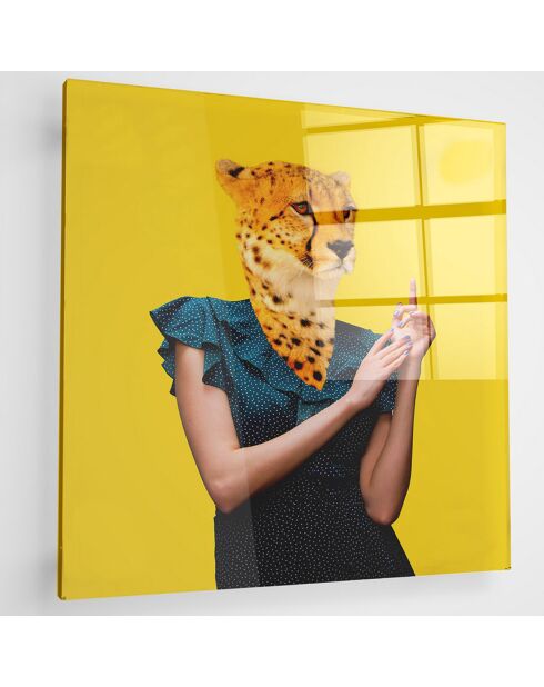 Stampa su vetro Panther - 50x50 cm