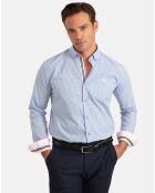 Chemise Caro à carreaux bleue