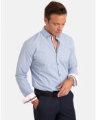 Chemise Caro à carreaux bleue