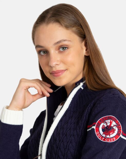 Cardigan Scottie blu scuro