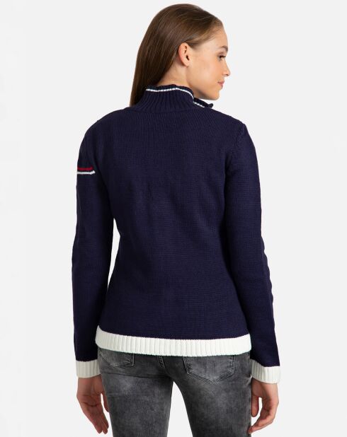 Cardigan Scottie blu scuro
