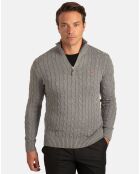 Pull Col zippé Sherman anthracite