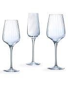 Ensemble 6 Flûtes à Champagne + 12 Verres à pied Symétrie transparents
