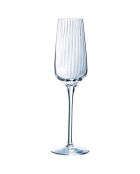 Ensemble 6 Flûtes à Champagne + 12 Verres à pied Symétrie transparents