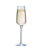 6 Flûtes à Champagne Symétrie transparentes - 21 cl