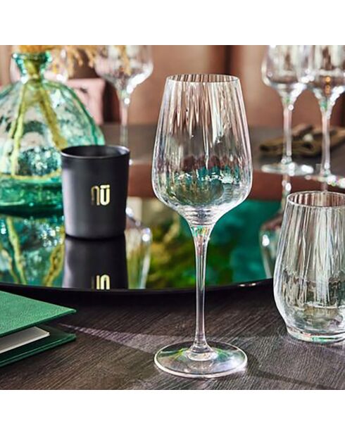 6 Verres à pied Symétrie transparents - 35 cl