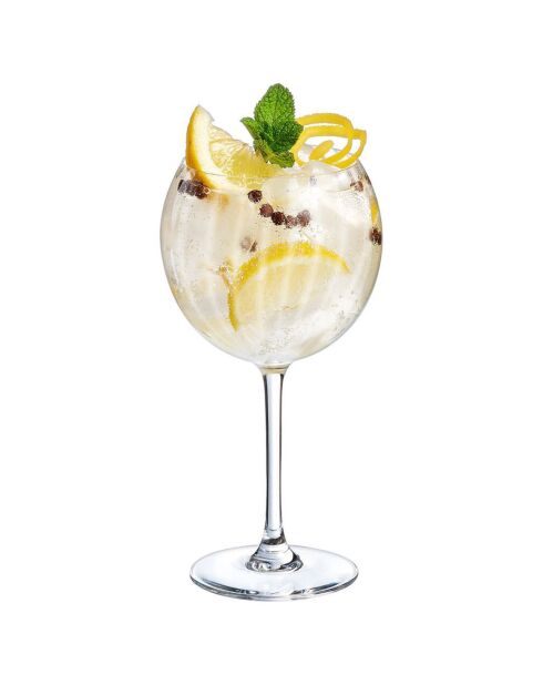 6 transparante Symmetry-glazen met ballonsteel - 58 cl