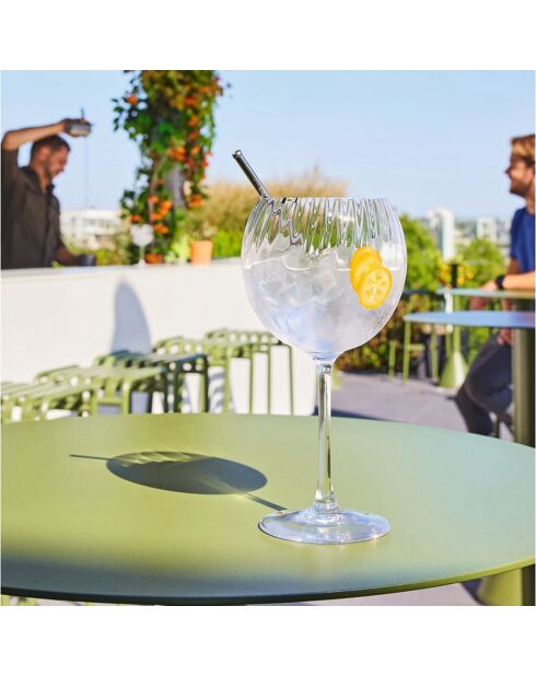 6 transparante Symmetry-glazen met ballonsteel - 58 cl