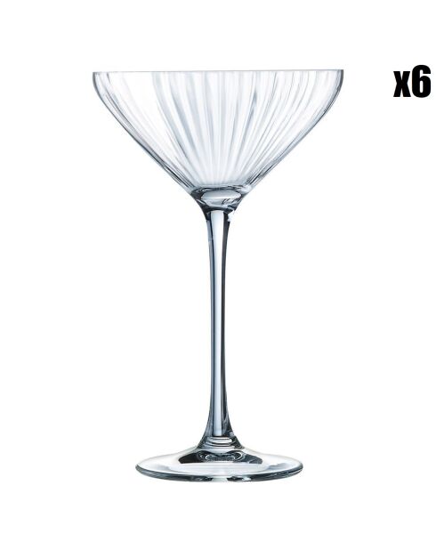 6 Coupes Symétrie transparentes - 22 cl