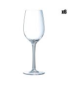 6 Verres à pied Séquence transparents - 21 cl