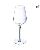 6 Verres à pied Sublym transparents - 35 cl