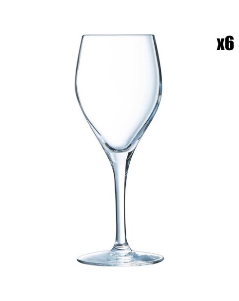 6 Verres à pied Sensation Exalt transparents - 20 cl