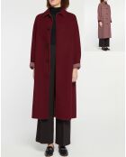 Manteau réversible en Laine mélangée Louis Mac bordeaux