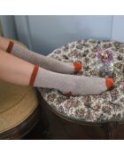 Collezione Calze in lana merino con fasce beige