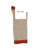 Collezione Calze in lana merino con fasce beige