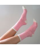 Collezione di calzini in lana merino con fasce rosa