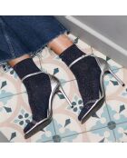 Chaussettes Lurex et bambou Collection Paillettes bleue