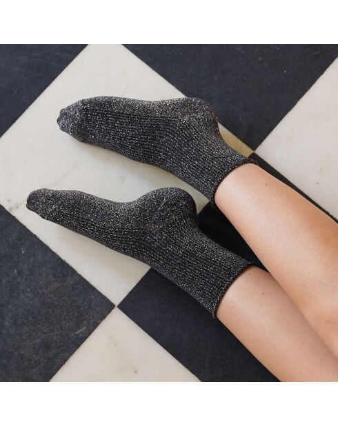 Calcetines de lúrex y bambú - Colección Grey glitter