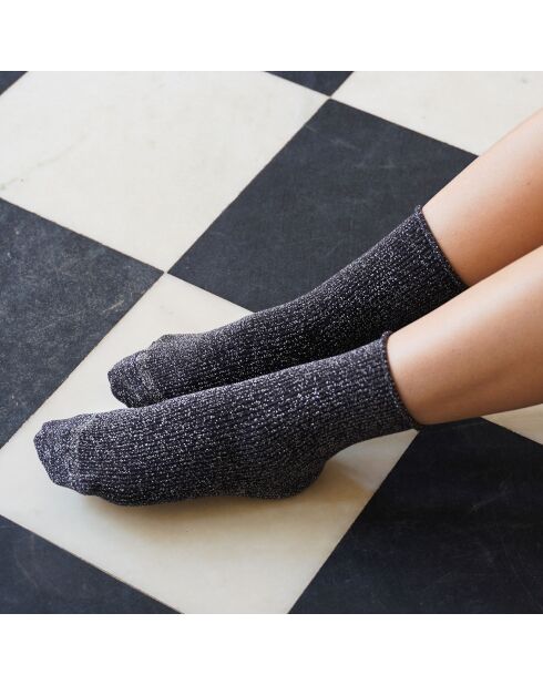 Calcetines de lúrex y bambú - Colección Grey glitter
