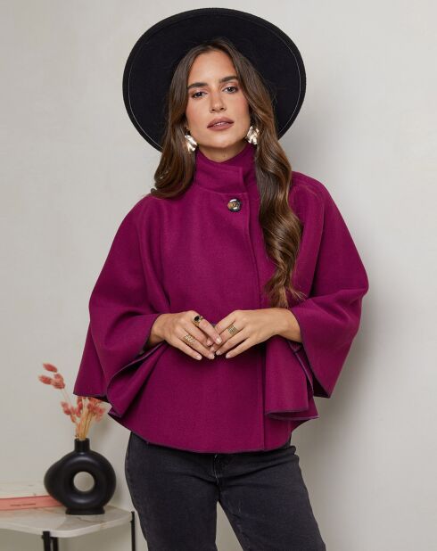 Manteau court Jade prune