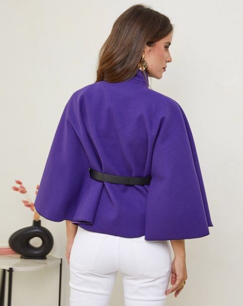 Manteau court Jade violet