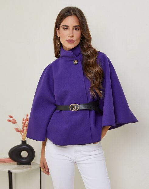 Manteau court Jade violet