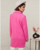 Manteau mi-long Violette rose