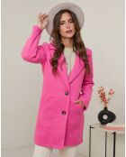 Manteau mi-long Violette rose