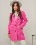 Manteau mi-long Violette rose