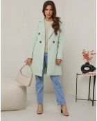 Manteau mi-long Clara vert clair