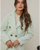 Manteau mi-long Clara vert clair