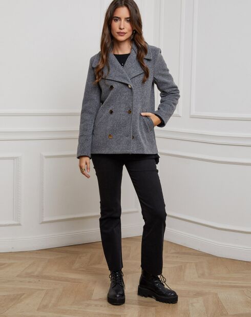 Manteau Caban court Clarisse anthracite