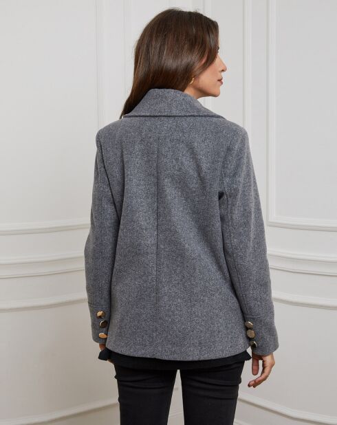 Manteau Caban court Clarisse anthracite