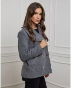 Manteau Caban court Clarisse anthracite