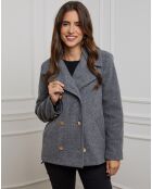 Manteau Caban court Clarisse anthracite