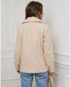 Manteau Caban court Clarisse écru