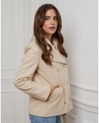 Manteau Caban court Clarisse écru