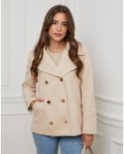 Manteau Caban court Clarisse écru