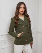 Manteau Caban court Clarisse kaki