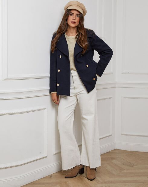 Manteau Caban court Clarisse marine